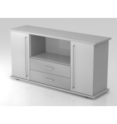 Sideboard 2 T&uuml;ren, 2 Sch&uuml;be RE GrauGrau