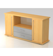 Sideboard 2 T&uuml;ren, 2 Sch&uuml;be RE BucheBuche