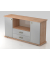 Sideboard 2 T&uuml;ren, 2 Sch&uuml;be SG Nussb.Silber