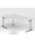Schreibtisch VNS, 74cm (H), 200x120cm (BxT), wei&szlig; / silber