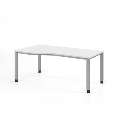 Schreibtisch 4Fu&szlig; eckig 180x10080cm Wei&szlig;