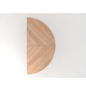 Anbautisch 2xViertelkreisSTF Nussbaum