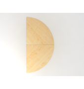 Anbautisch 2xViertelkreisSTF AhornSilber