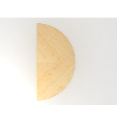 Anbautisch 2xViertelkreisSTF AhornSilber