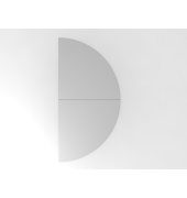 Anbautisch 2xViertelkreisSTF GrauSilber