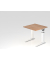 Schreibtisch VUS, manuell h&ouml;henverstellbar, 86cm (H), 80x80cm (BxT), nussbaum / wei&szlig;