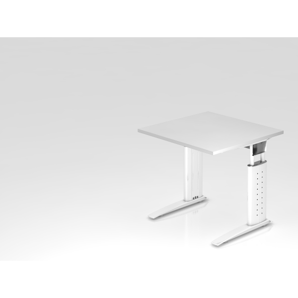4032062139967 - Schreibtisch VUS manuell höhenverstellbar 86cm (H) 80x80cm (BxT) Weiß   weiß 4032062139967 Hammerbacher