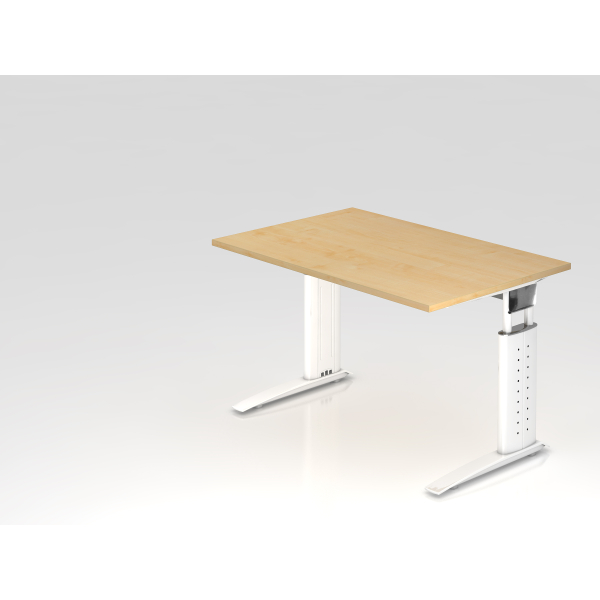 4032062140000 - Schreibtisch VUS manuell höhenverstellbar 86cm (H) ahorn   weiß 4032062140000 Hammerbacher