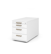 Rollcontainer 80cm,3Schub,Schloss SG Wei&szlig;