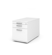 Rollcontainer 80cm,1Schub,1HR,Schl.CE Wei&szlig;