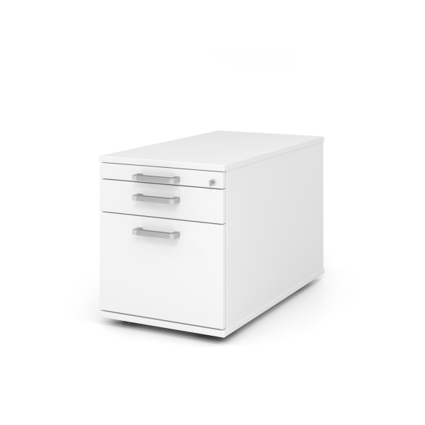 4032062140352 - PRO SIGNA TC20 CE - Rollcontainer Weiß Holz mit Hängeregistratur Chromgriff Metall