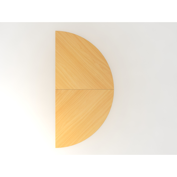 4032062140437 - HAMMERBACHER Anbautisch höhenverstellbar LA160 buche weiß halbrund 800 x 1600 x 655 - 825 cm