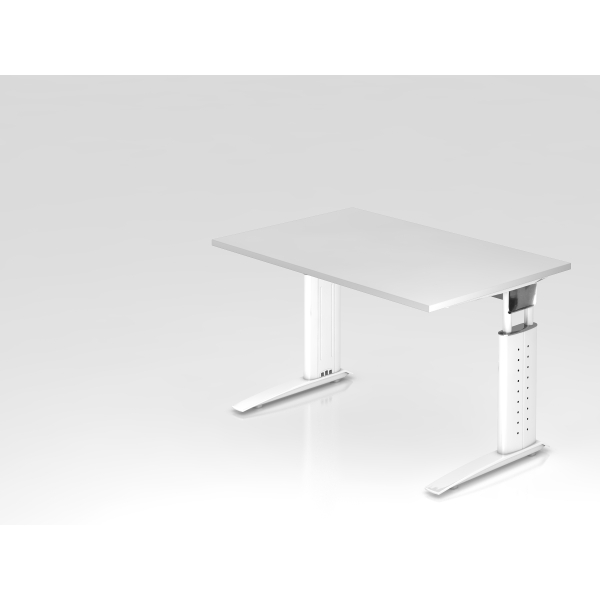 4032062140819 - Schreibtisch VUS manuell höhenverstellbar 86cm (H) 120x80cm (BxT) Weiß   weiß 4032062140819 Hammerbacher