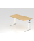 Schreibtisch VUS, manuell h&ouml;henverstellbar, 86cm (H), 160x80cm (BxT), ahorn / wei&szlig;
