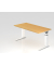 Schreibtisch VUS, manuell h&ouml;henverstellbar, 86cm (H), 160x80cm (BxT), buche / wei&szlig;