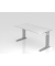 Schreibtisch VUS, manuell h&ouml;henverstellbar, 86cm (H), 160x80cm (BxT), wei&szlig; / silber