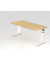 Schreibtisch VUS, manuell h&ouml;henverstellbar, 86cm (H), 180x80cm (BxT), ahorn / wei&szlig;