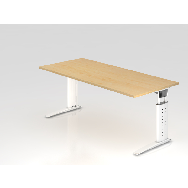 4032062140970 - Schreibtisch VUS manuell höhenverstellbar 86cm (H) ahorn   weiß 4032062140970 Hammerbacher