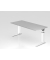 Schreibtisch VUS, manuell h&ouml;henverstellbar, 86cm (H), 180x80cm (BxT), grau / wei&szlig;