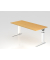 Schreibtisch VUS, manuell h&ouml;henverstellbar, 86cm (H), 180x80cm (BxT), buche / wei&szlig;