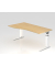 Schreibtisch VUS, manuell h&ouml;henverstellbar, 86cm (H), 180x100cm (BxT), ahorn / wei&szlig;
