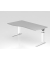Schreibtisch VUS, manuell h&ouml;henverstellbar, 86cm (H), 180x100cm (BxT), grau / wei&szlig;