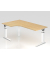 Schreibtisch VUS, manuell h&ouml;henverstellbar, 86cm (H), 200x120cm (BxT), ahorn / wei&szlig;