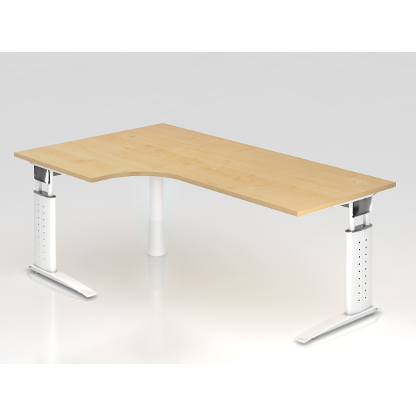 4032062141335 - Schreibtisch VUS manuell höhenverstellbar 86cm (H) ahorn   weiß 4032062141335 Hammerbacher