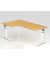 Schreibtisch VUS, manuell h&ouml;henverstellbar, 86cm (H), 200x120cm (BxT), buche / wei&szlig;