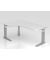 Schreibtisch VUS, manuell h&ouml;henverstellbar, 86cm (H), 200x120cm (BxT), wei&szlig; / silber