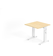 Schreibtisch C-Fu&szlig; 80x80cm AhornWei&szlig;