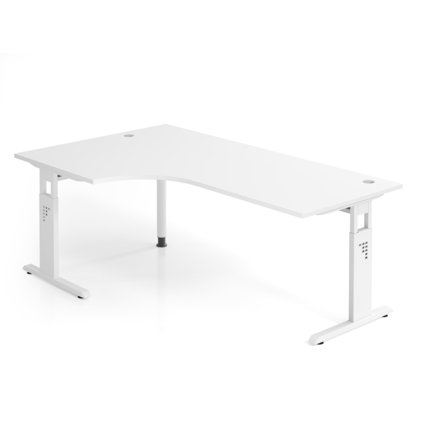 4032062142486 - Schreibtisch VOS manuell höhenverstellbar 85cm (H) 200x120cm (BxT) Weiß   weiß 4032062142486 Hammerbacher