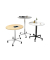 Sitz-Steh-Schreibtisch VST, mechanisch h&ouml;henverstellbar, 80x80cm (BxT), buche / chrom