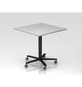 Sitz-Steh-Schreibtisch VST, mechanisch h&ouml;henverstellbar, 80x80cm (BxT), grau / schwarz