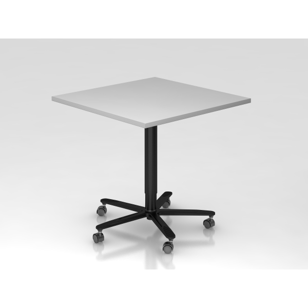 4032062144220 - Sitz-Steh-Schreibtisch VST mechanisch höhenverstellbar 80x80cm (BxT) Grau   schwarz 4032062144220 Hammerbacher