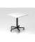 Sitz-Steh-Schreibtisch VST, mechanisch h&ouml;henverstellbar, 80x80cm (BxT), wei&szlig; / schwarz