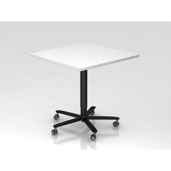 4032062144251 - Sitz-Steh-Schreibtisch VST mechanisch höhenverstellbar 80x80cm (BxT) Weiß   schwarz 4032062144251 Hammerbacher