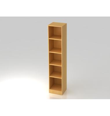 Regal schmal 5OH mit Sockelblende Buche