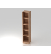Regal schmal 5OH mit Sockelblende Nussbaum