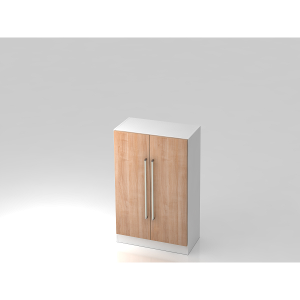 4032062146316 - Aktenschrank TARVIS mit Griff ohne Schloss 3 Ordnerhöhen B 800 x T 420 x H 1270 mm weiß Nussbaum-Dekor