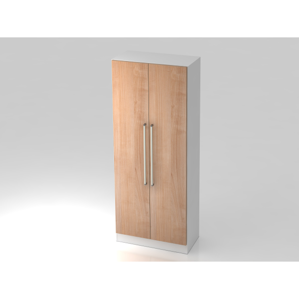 4032062146361 - Aktenschrank TARVIS mit Griff ohne Schloss 5 Ordnerhöhen B 800 x T 420 x H 2004 mm weiß Nussbaum-Dekor