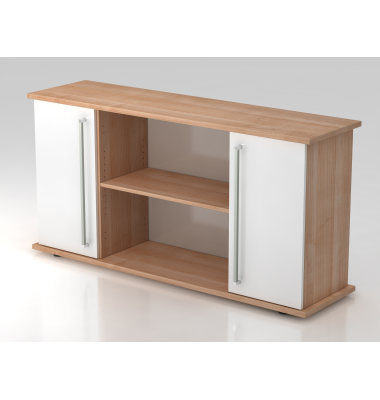 Sideboard 2 T&uuml;ren 166cm CE NussbaumWei&szlig;