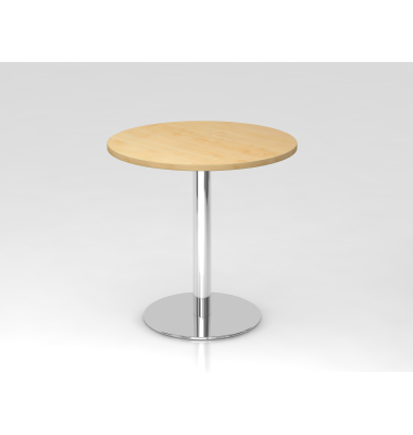 Besprechungstisch VSTF, 74,5cm (H), 80x80cm (BxT), ahorn / chrom