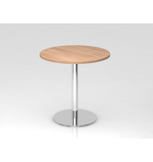 Besprechungstisch STF, 74,5cm (H), 80x80cm (BxT), rund, nussbaum / chrom