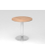 Besprechungstisch STF, 74,5cm (H), 80x80cm (BxT), rund, nussbaum / chrom