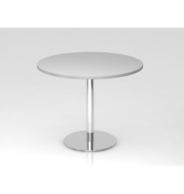 Besprechungstisch STF, 74,5cm (H), 100x100cm (BxT), rund, grau / chrom