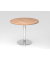 Besprechungstisch STF, 74,5cm (H), 100x100cm (BxT), rund, nussbaum / chrom