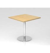 Besprechungstisch STF, 74,5cm (H), 80x80cm (BxT), quadratisch, ahorn / chrom
