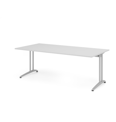 Schreibtisch VBS, 74cm (H), 200x100cm (BxT), grau / silber