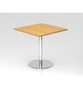 Besprechungstisch STF, 74,5cm (H), 80x80cm (BxT), quadratisch, buche / chrom